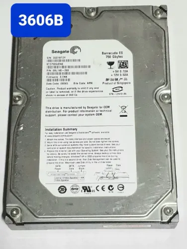 Placa HD  750 Gb St3750640ns - Fw: 3.cnk - Cod. 3606b