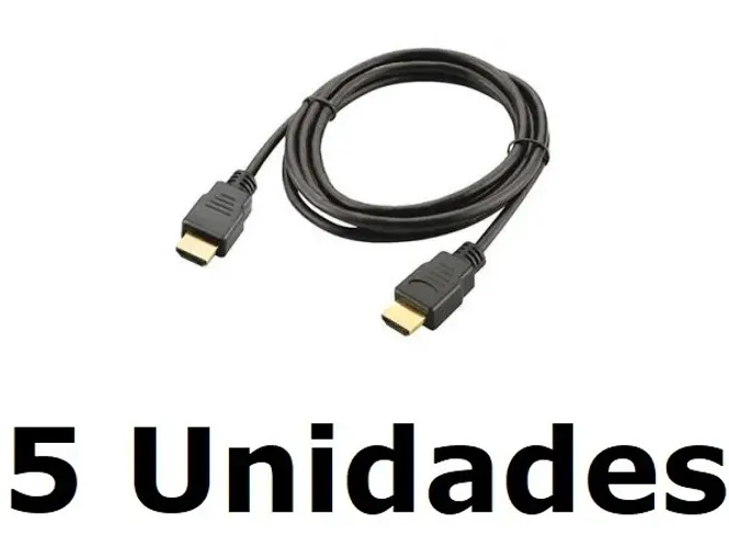 Cabo hdmi 2 metros kit com 5 unidades