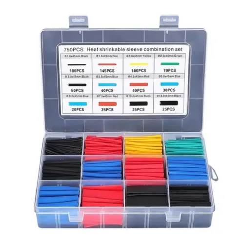 Kit Espaguete Tubo Termo Retrátil 750 Pçs Colorido - COD 1208