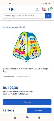 Barraca Portátil Show Da Luna 