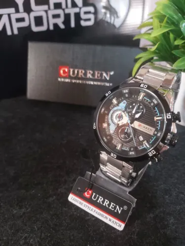Relógio Prateado Curren Masculino 8422