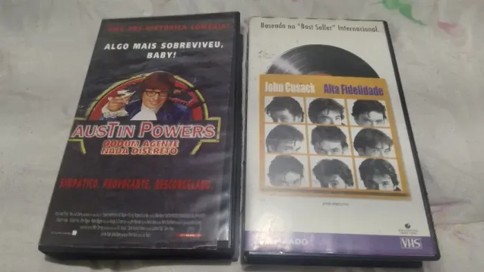 Kit Lote 1 Vhs Filmes Comédia Austin Power E Alta Fidelidade Legendadas