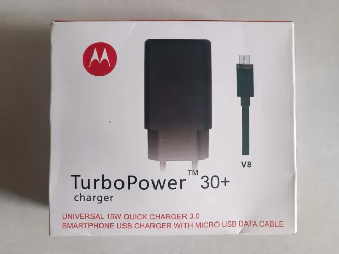 Carregador V8 TurboPower 30+ Motorola 15W