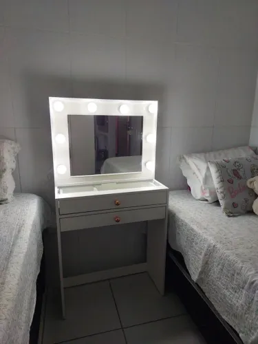 Penteadeira 70cm com duas gavetas 