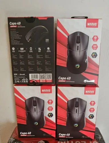 mouse gamer marvo g965w rgb 8000dpi wireless bluetooth 6botoes preto novo lacrado nota e g