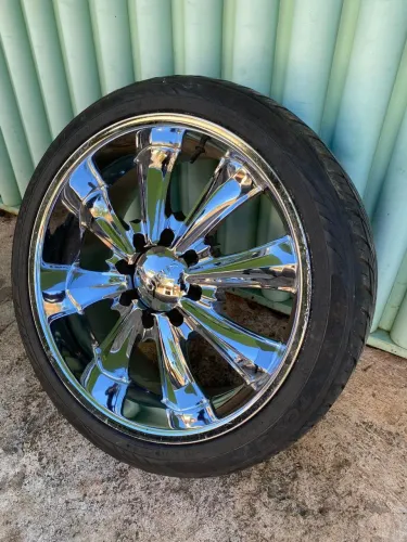 Rodas cromadas seminovos para f250, aro 22, sem pneus 