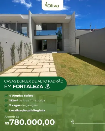 Casas duplex com quatro suítes na Cidade dos Funcionários - Fortaleza - 152m²