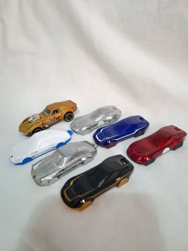 6 chaveiros hotwheels (porsche e coupe clip) + brinde!