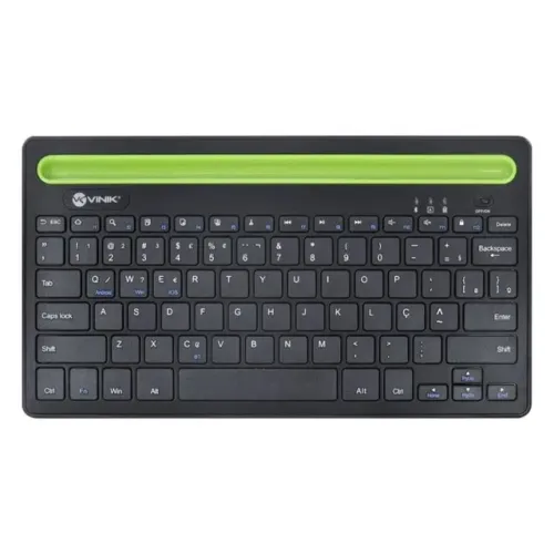 Teclado Sem Fio Dynamic Smart Vinik, Bluetooth, ABNT, Com Suporte para Tablet e Smartphone