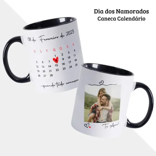 Caneca Namorados Calendário