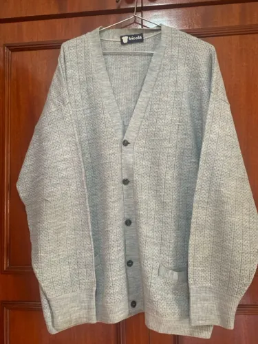 Cardigan de lã Tricola Cinza - GG - unisex