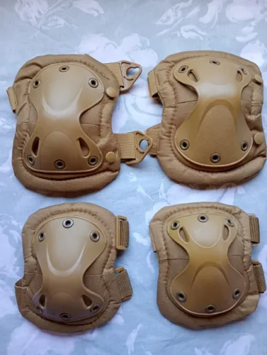  kit - cotoveleira e joelheira tática (novas) - skate, patins, enduro, etc.