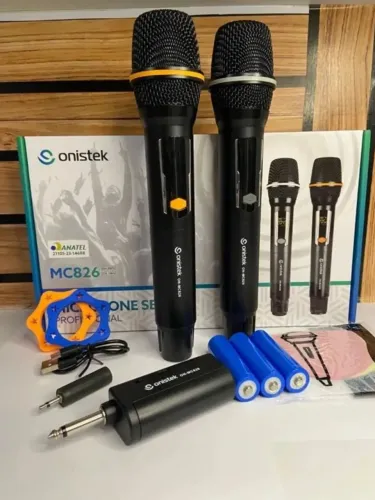 Microfone Sem Fio Profissional Onistek MC826 - Entregamos