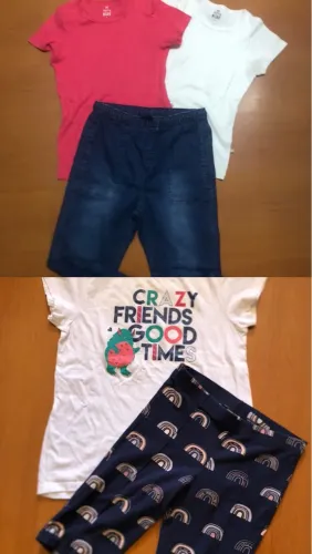 Lote de roupas infantis - Camisetas e calças Hering tam 14/16