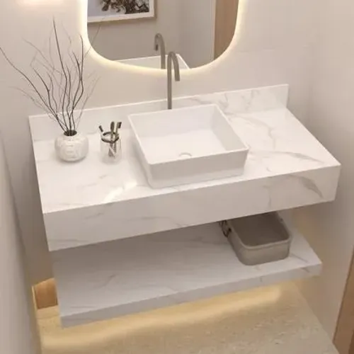 Bancada de sobrepor porcelanato premium