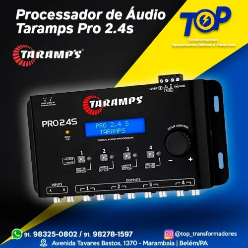 Processador de áudio taramps pro 2.4s (4 canais)