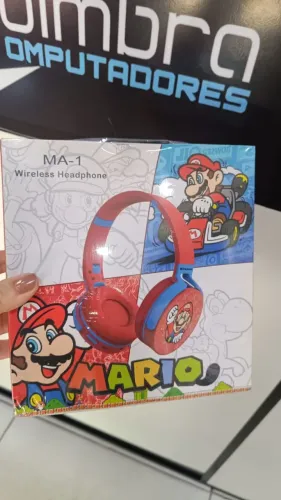 Fone de Ouvido Bluetooth Super Mario Sem fio Ma-1 Loja Coimbra Entregamos