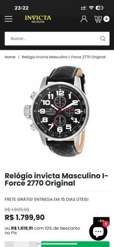 Relógio Invicta Masculino I-Force 2770 Original