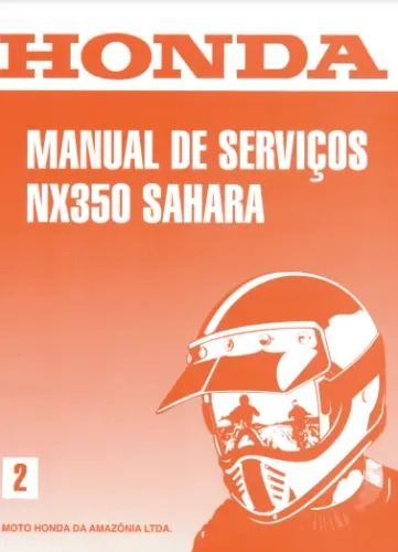 Honda Sahara NX 350, Manual de Serviço Completo (envio pelo zap)