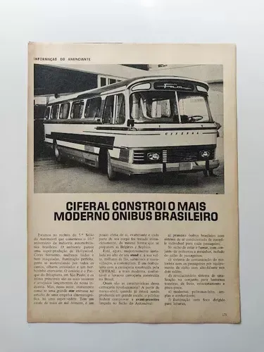 Ônibus Antigo Ciferal 1967 - Propaganda de Revista