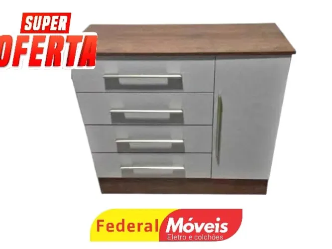 Cômoda 1 Porta 4 Gavetas Promoção