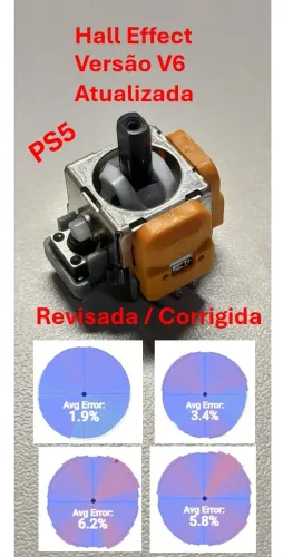 Analogico Hall Effect Ginfull Controle Ps5 DualSense Nova Versão Atualizada V6 Drift