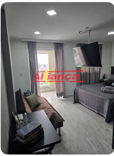APARTAMENTO STUDIO MOBILIADO PARA ALUGAR, 31m² - CENTRO - GUARULHOS/SP POR R$ 3.550,00