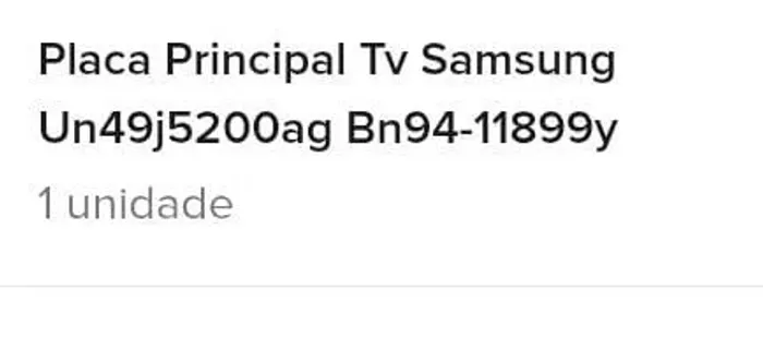 Vendo placa de smart TV Samsung 49 polegadas