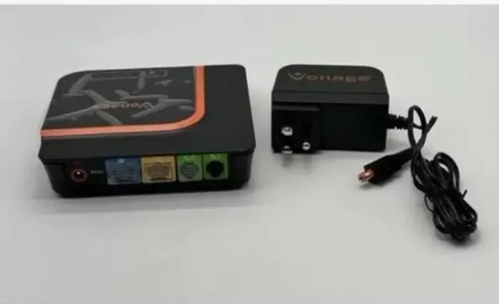 VoIP Vonage com fonte padrão europeu e manual
