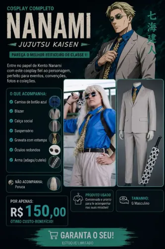 VENDO COSPLAY NANAMI USADO + ACESSÓRIOS COMPLETO