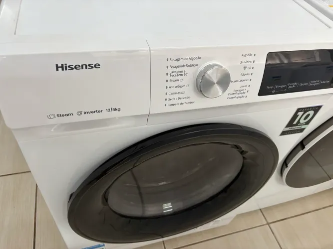 Lava e seca hisense de 13/7 kgs semi nova