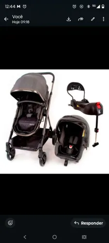 Carrinho Com Bebê Conforto Discover Ts Trio Cinza Safety 1st