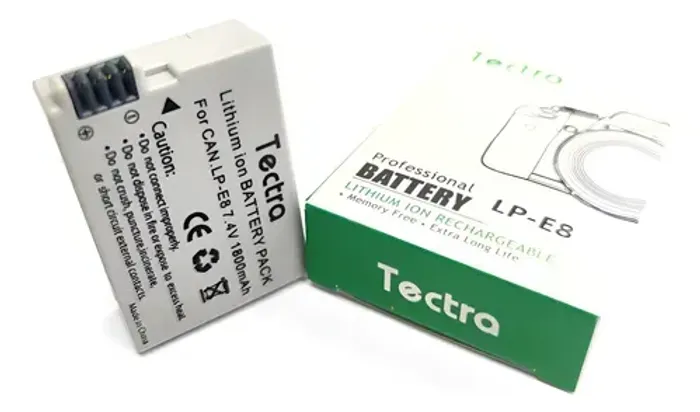 Bateria TECTRA Lp-E8 Para Câmeras Canon Kiss X4 EOS T2i T3i T4i T5i T3i 550D