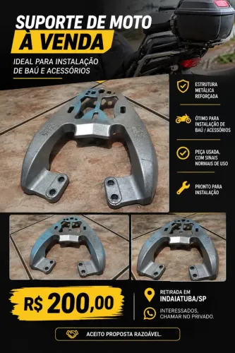 Suporte para baú de moto