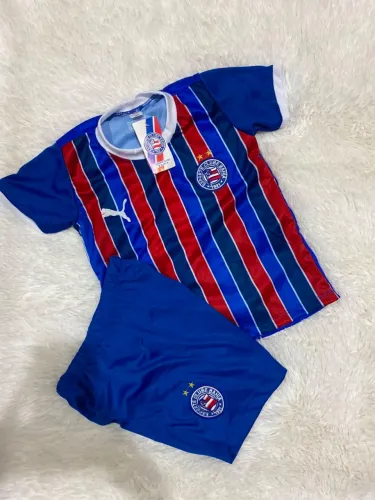 Conjunto Esportivo Infantil Premium | Uniforme Tricolor Baiano ? Chame no Chat!