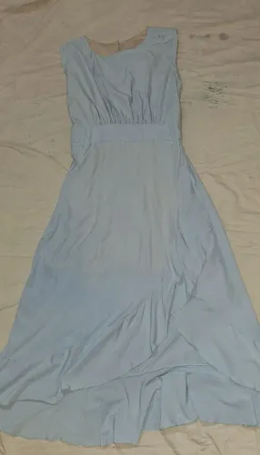 vestido longo azul