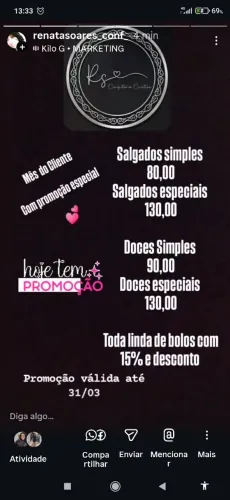 Promoção de Bolos , Doces e Salgados 