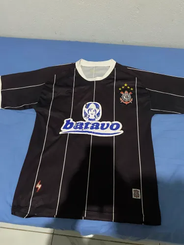 Camisa do Corinthians Preta Listrada relíquia