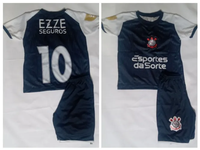 Conjunto infantil Corinthians preta