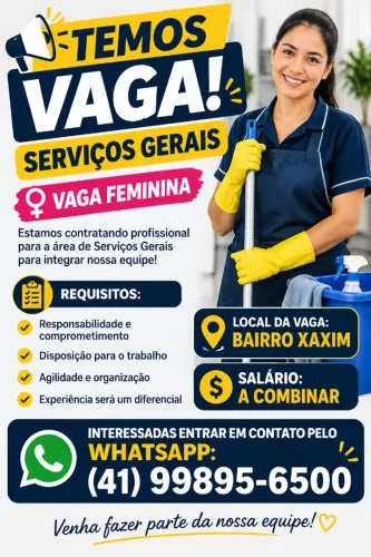 VAGA SERVIÇOS GERAIS