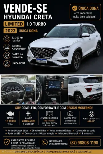 Hyundai Creta Limited 1.0 TB 12V Flex AUT 2023