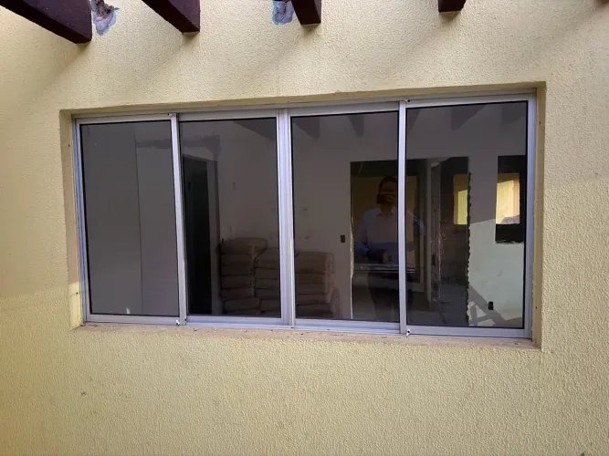 Janela de vidro 4 folhas 