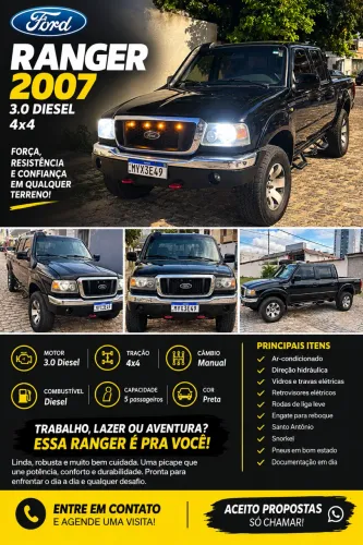 Ford Ranger XLT 3.0 PSE 163cv 4X4 CD TB Dies. 2007