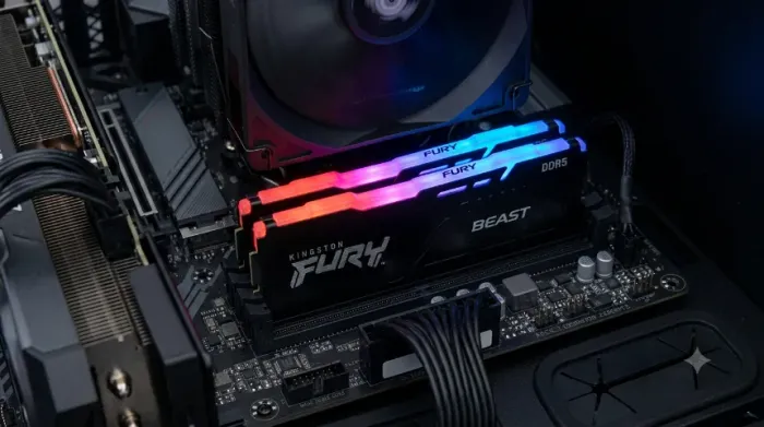 Memória RAM Kingston Fury Beast DDR5 8GB 5200MT/s (2600MHz) RGB CL40 (ACEITO CARTÃO)