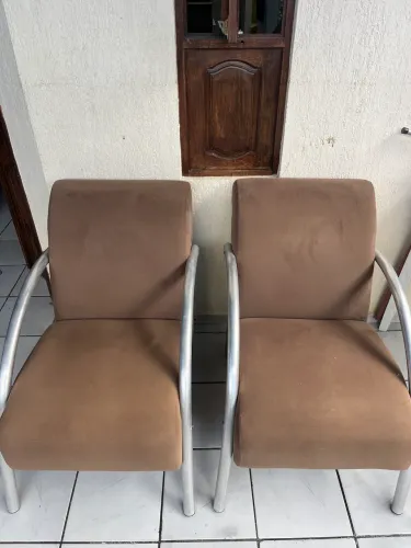 Cadeiras de sala decorativa (Marrom)