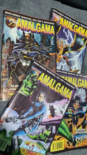 Coleção HQ Completa Amálgama Marvel/ DC Comics 4 edições (1997) Editora Abril