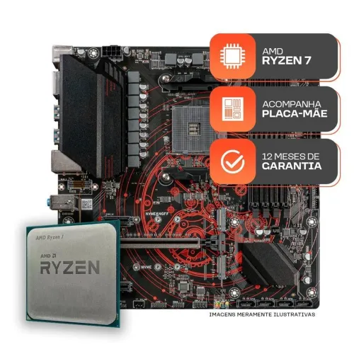 Kit upgrade ryzen 7 5700X + placa mãe B550m