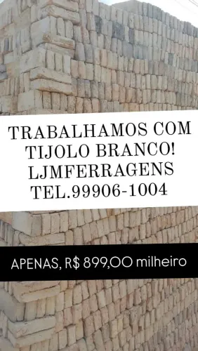 TRABALHAMOS COM TIJOLO BRANCO
