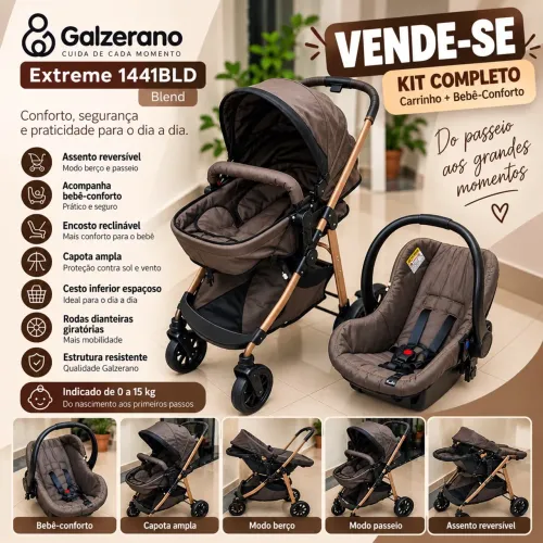 Carrinho Galzerano Extreme Blend + Bebê Conforto