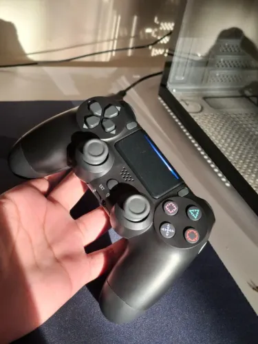 Joystick PS4 Sem Fio Gamer - Controle Compatível Playstation 4 com Touch